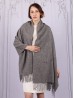 Cashmere Cape W/ Rhinestones and Waist Tie